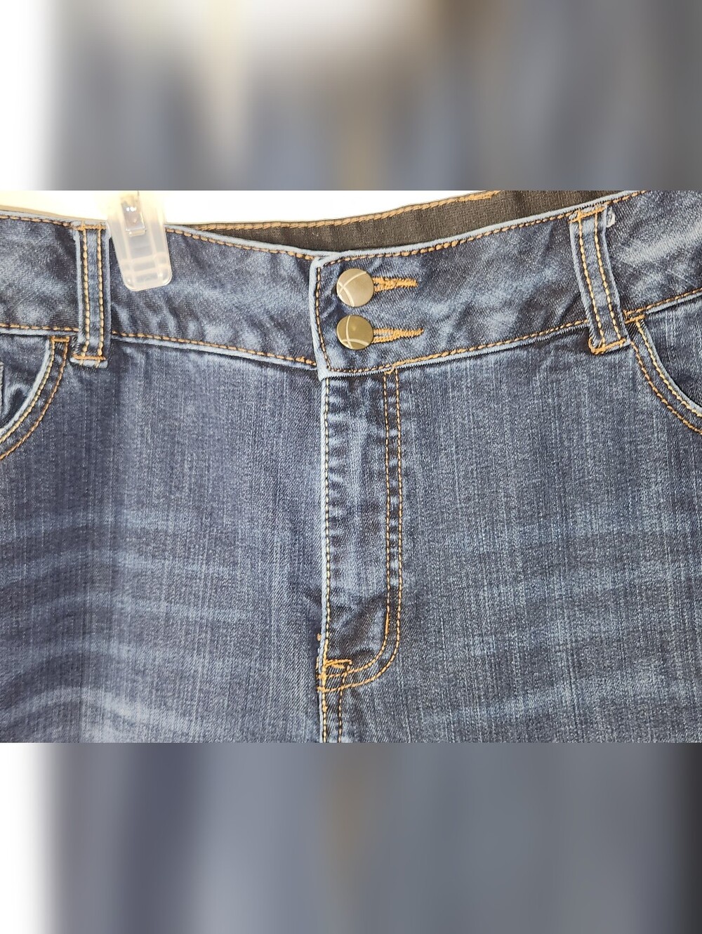 🖤💙Boot Cut High-Rise Tighter Tummy Tech Lane Bryant Dark Blue Jeans 20S SHORT - Picture 5 of 12